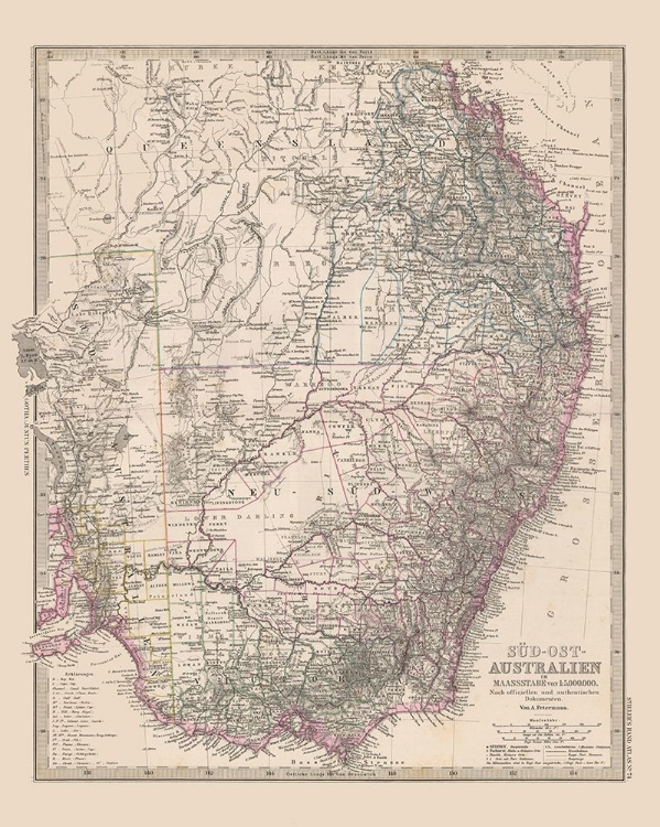 Picture of SOUTHEAST AUSTRALIA - STIELER  1885