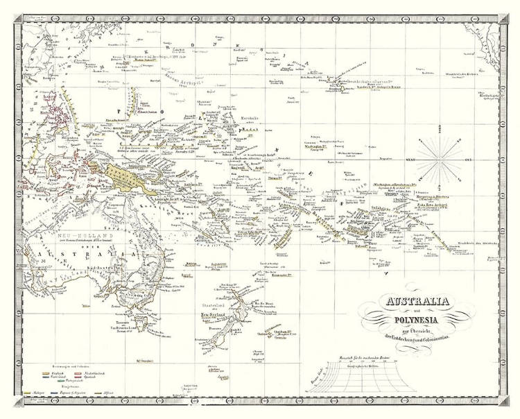 Picture of AUSTRALIA POLYNESIA - SPRUNER 1855