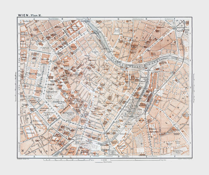 Picture of VIENNA AUSTRIA - BAEDEKER 1910