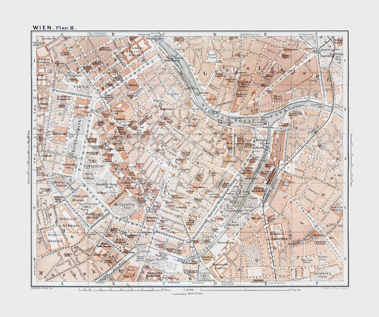 Picture of VIENNA AUSTRIA - BAEDEKER 1910