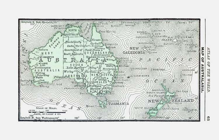 Picture of AUSTRALIA NEW ZEALAND - RAND MCNALLY 1886