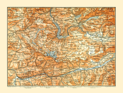 Picture of DACHSTEIN REGION AUSTRIA - BAEDEKER 1896