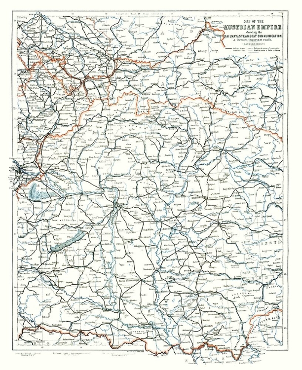 Picture of RAILWAYS ROADS AUSTRIAN EMPIRE - BAEDEKER 1896