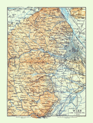 Picture of VIENNA AUSTRIA - BAEDEKER 1896