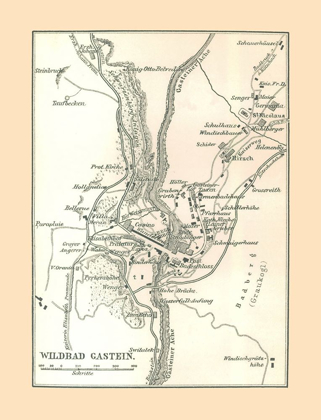 Picture of BAD GASTEIN AUSTRIA - BAEDEKER 1896