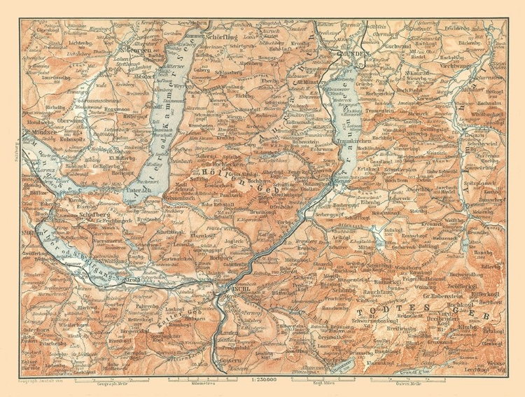 Picture of NORTH AUSTRIA - BAEDEKER 1896