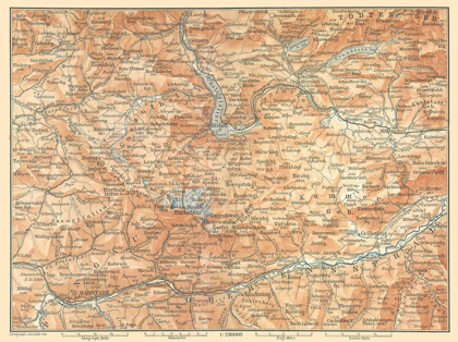 Picture of MOUNTAINS CENTRAL AUSTRIA - BAEDEKER 1896