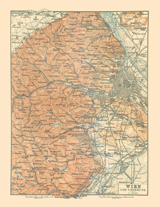 Picture of VIENNA AUSTRIA - BAEDEKER 1896