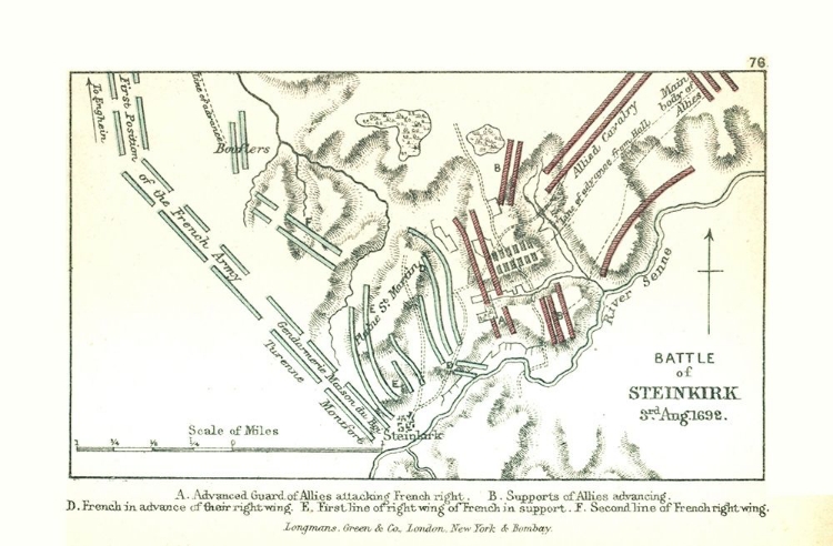 Picture of BATTLE OF STEINKIRK 1692 BELGIUM - GARDINER 1902