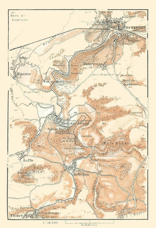 Picture of ROCHEFORT BELVAUX BELGIUM EUROPE - BAEDEKER 1910