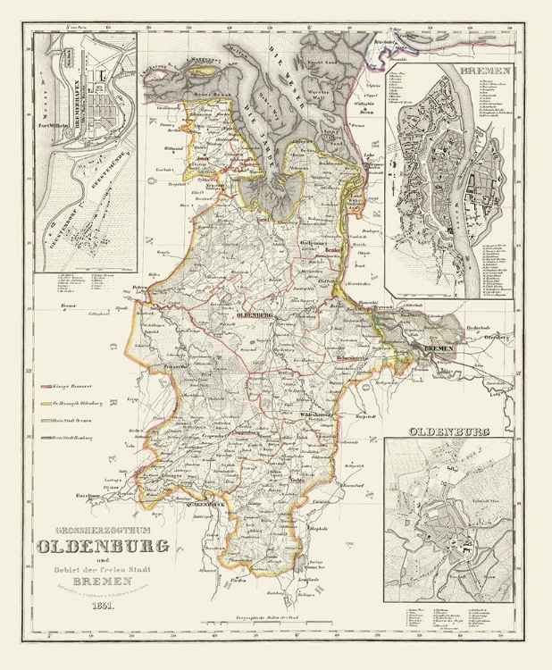 Picture of BREMEN OLDENBURG GERMANY - GOTTHARD 1851