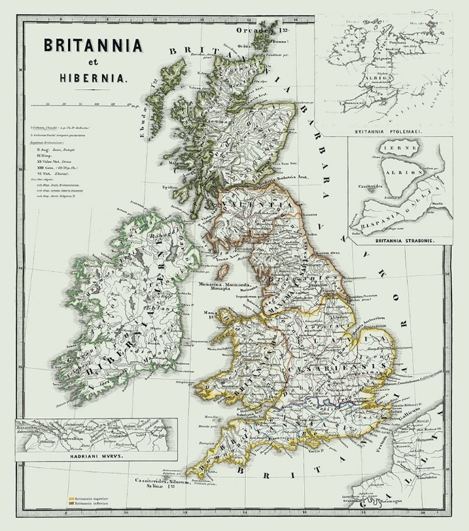 Picture of BRITANNIA HIBERNIA UNITED KINGDOM - SPRUNER 1865