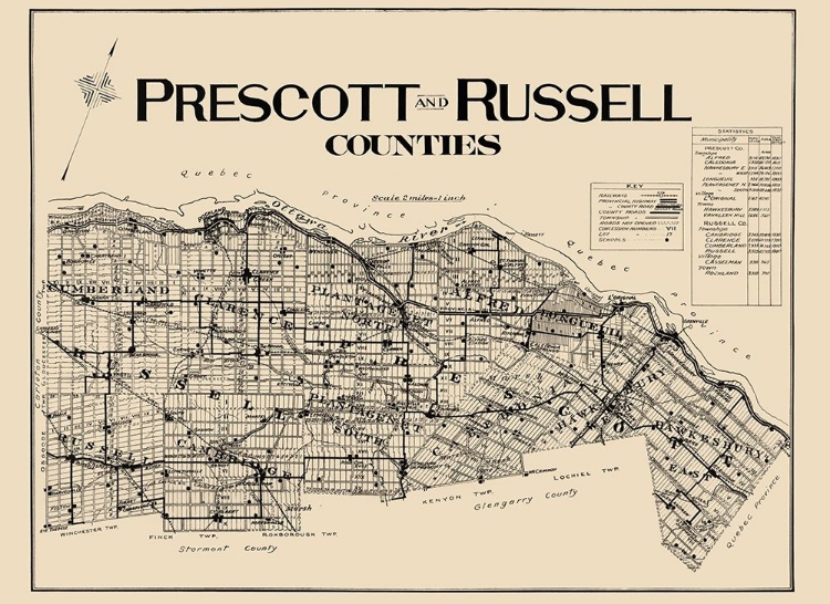 Picture of PRESCOTT RUSSELL COUNTIES CANADA - LLOYD 1923