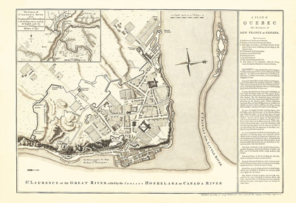 Picture of QUEBEC TOWN PLANS CANADA - JEFFREYS 1758