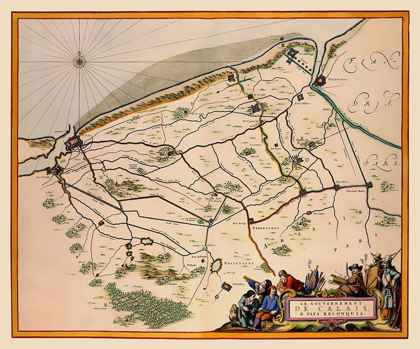 Picture of CALAIS REGION FRANCE - BLAEU 1662