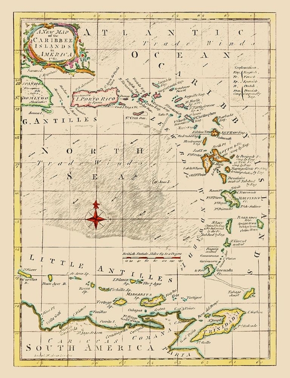 Picture of CARIBBEAN ISLANDS - SMOLLETT 1761