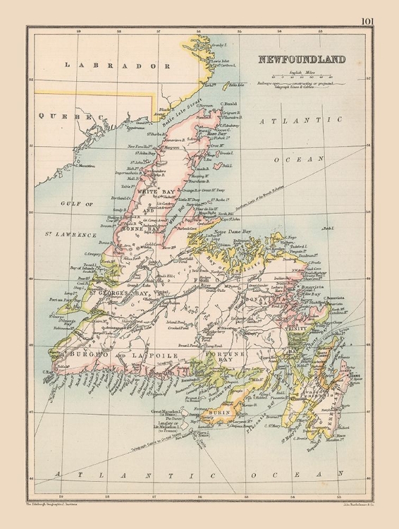 Picture of NEWFOUNDLAND CANADA - BARTHOLOMEW 1892