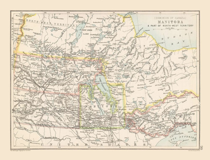 Picture of MANITOBA CANADA - BARTHOLOMEW 1892