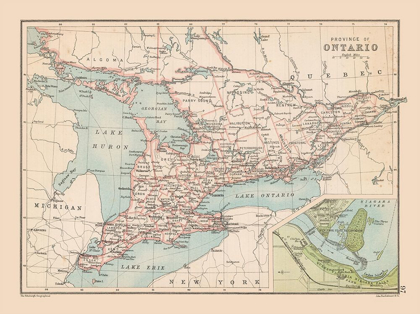 Picture of ONTARIO CANADA - BARTHOLOMEW 1892