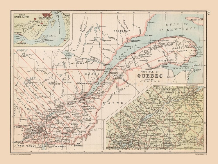 Picture of QUEBEC CANADA - BARTHOLOMEW 1892