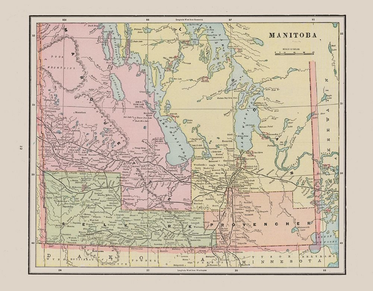 Picture of MANITOBA CANADA - CRAM 1892