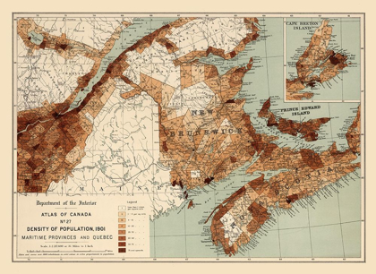 Picture of MARITIME PROVINCES QUEBEC CANADA 1901 - WHITE 1906