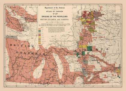 Picture of BRITISH COLUMBIA ALBERTA CANADA - WHITE 1906