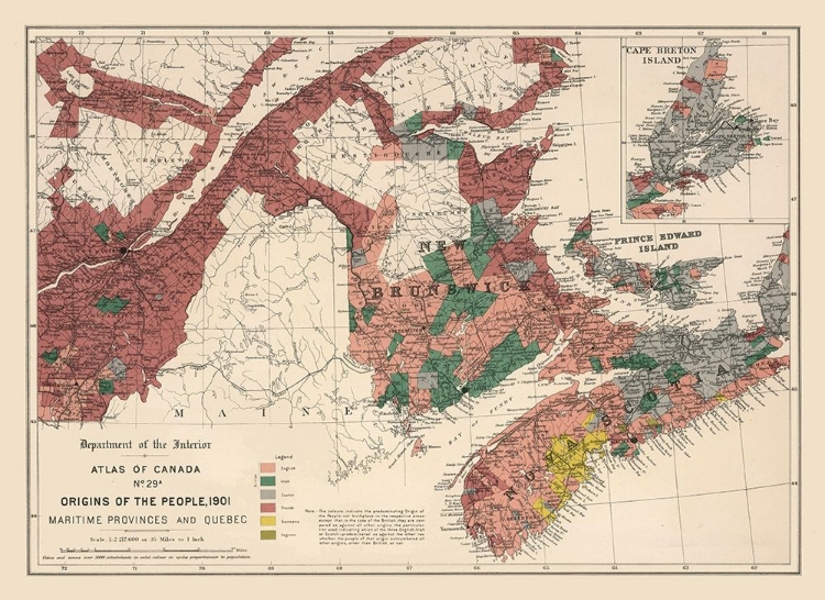 Picture of MARITIME PROVINCES QUEBEC CANADA 1901 - WHITE 1906