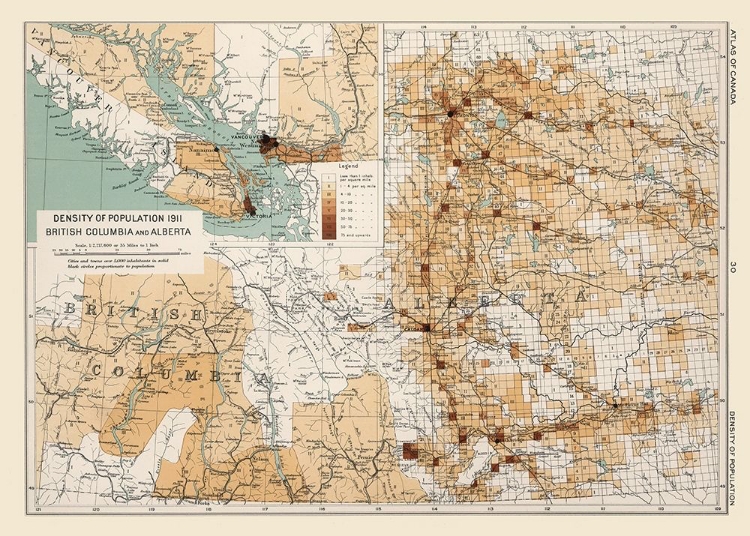 Picture of ALBERTA CANADA 1911 BRITISH COLUMBIA