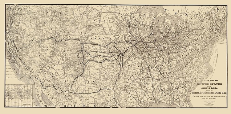 Picture of CHICAGO, ROCK ISLAND AND PACIFIC RAILROAD 1879