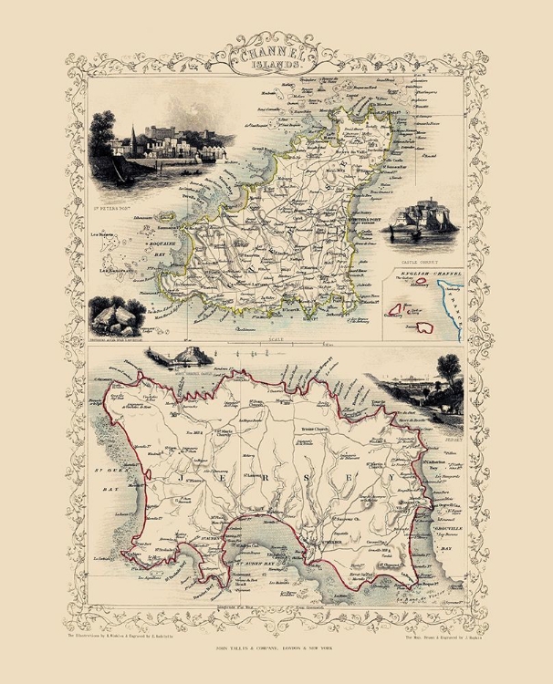 Picture of CHANNEL ISLANDS GREAT BRITAIN - TALLIS 1851