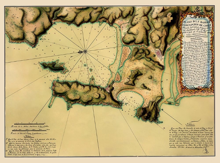 Picture of CONCEPCION BAY CHILE SOUTH AMERICA - JUAN 1782