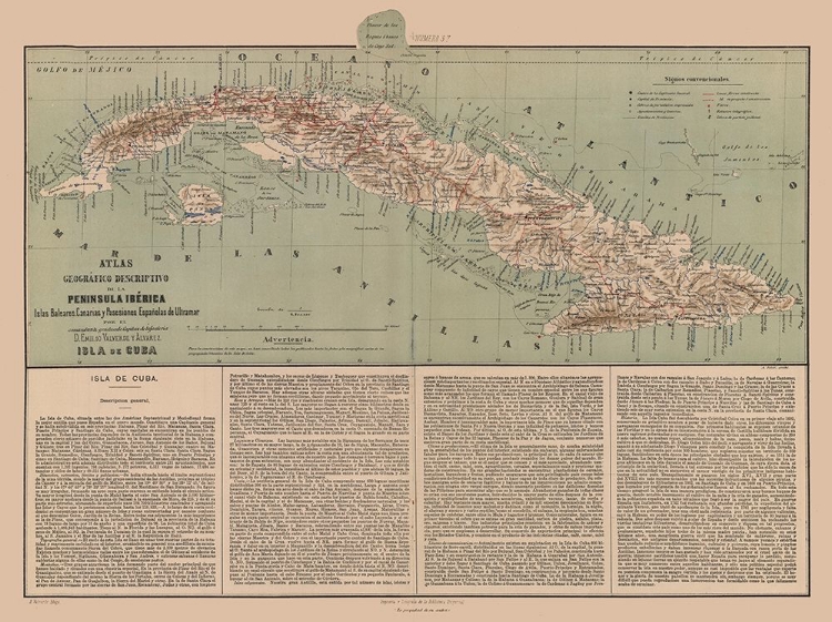 Picture of CENTRAL AMERICA CUBA SPANISH OVERSEES POSSESSION