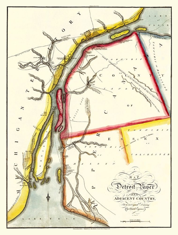 Picture of NORTH AMERICA DETROIT RIVER ADJACENT AREAS