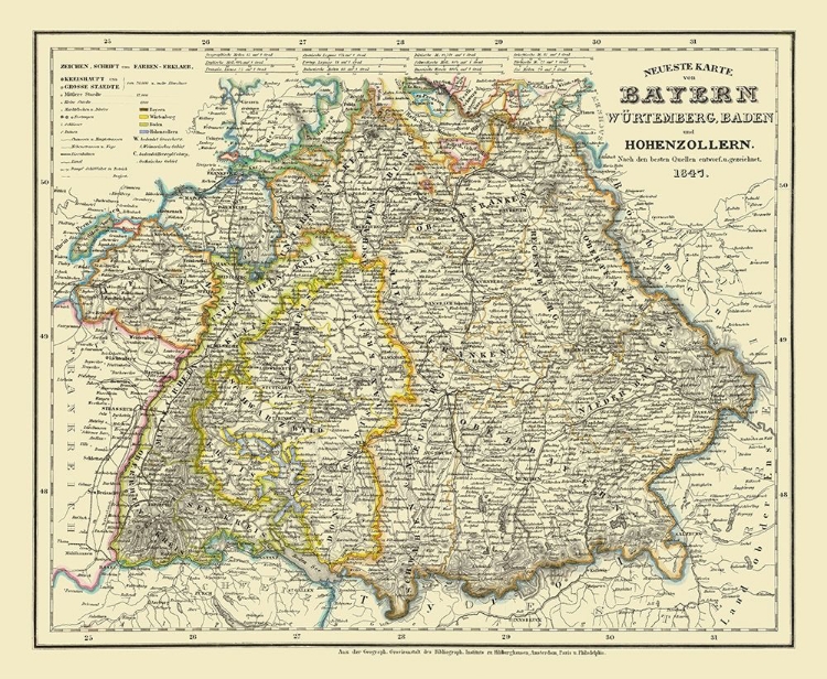 Picture of BAVARIA PROVINCE GERMANY - 1841