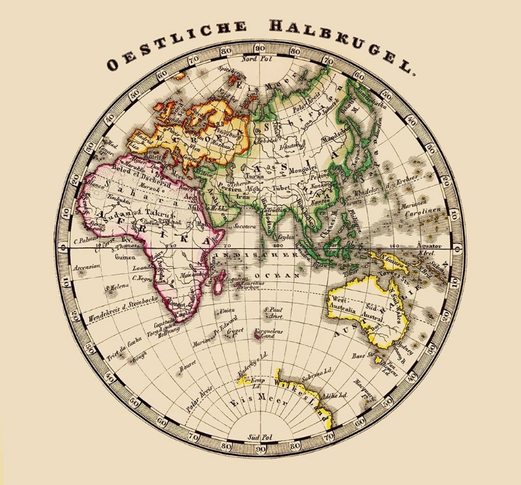 Picture of EASTERN HEMISPHERE - STIELER 1852