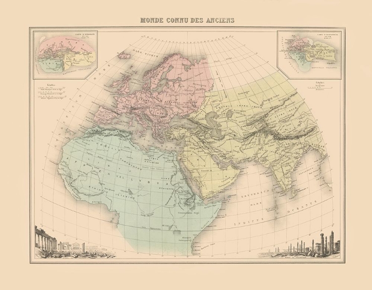 Picture of WORLD AS KNOWN TO ANCIENTS - WILLARD 1827