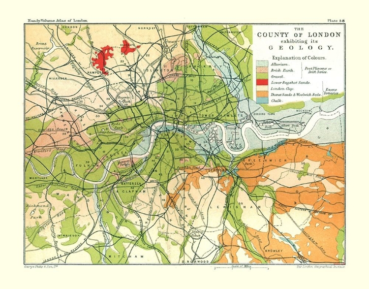 Picture of LONDON ENGLAND GEOLOGY - PHILIP 1904