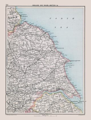 Picture of NORTHEAST ENGLAND - BARTHOLOMEW 1892