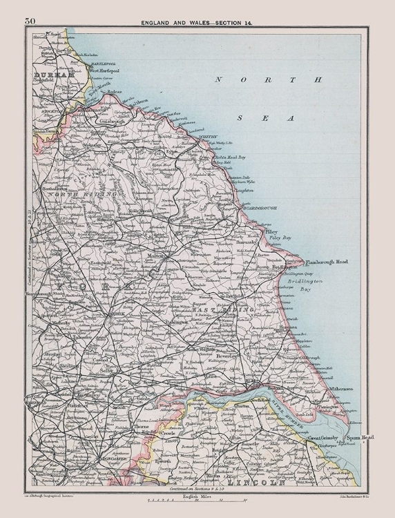 Picture of NORTHEAST ENGLAND - BARTHOLOMEW 1892