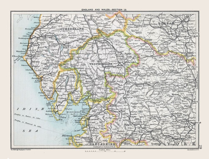 Picture of NORTHWEST ENGLAND - BARTHOLOMEW 1892