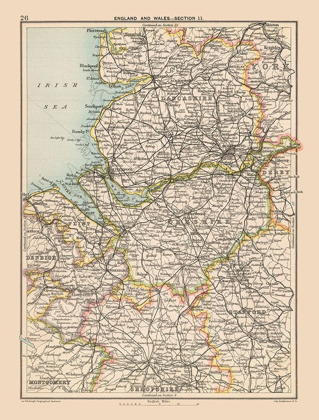 Picture of NORTHWEST ENGLAND - BARTHOLOMEW 1892