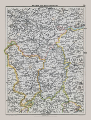 Picture of EAST MIDLANDS ENGLAND - BARTHOLOMEW 1892