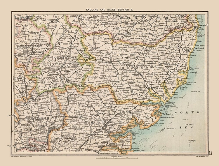 Picture of SOUTHERN ENGLAND - BARTHOLOMEW 1892