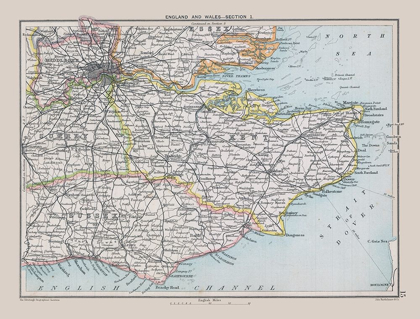 Picture of SOUTHEASTERN ENGLAND - BARTHOLOMEW 1892