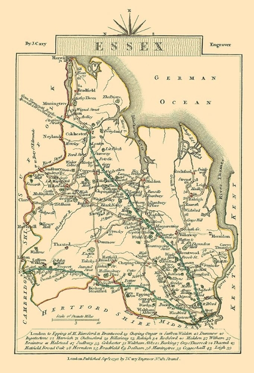 Picture of GREAT BRITAIN ESSEX COUNTY ENGLAND - CARY 1792