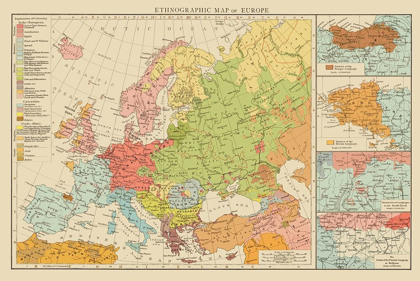 Picture of ETHNIC DISTRIBUTION OF EUROPE - TIMES LONDON 1895