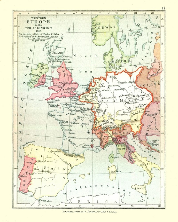 Picture of WESTERN EUROPE 1525 - GARDINER 1902