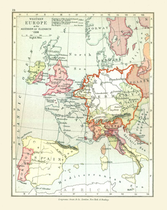 Picture of WESTERN EUROPE 1558 - GARDINER 1902