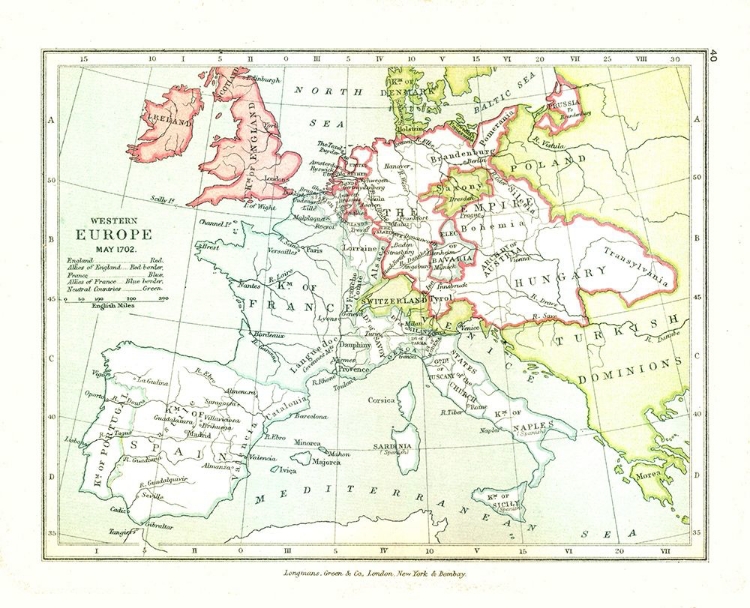 Picture of WESTERN EUROPE 1702 - GARDINER 1902